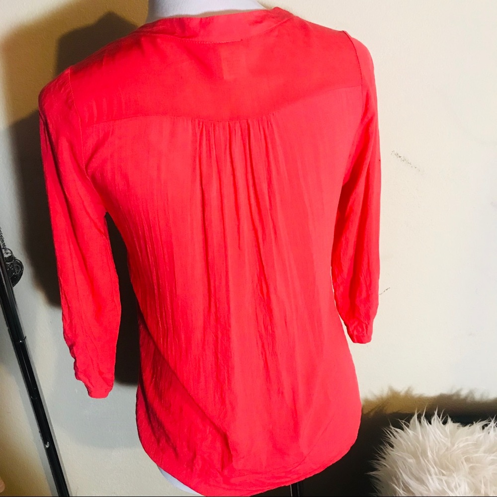 Needle & thread coral Button down blouse - Picture 3 of 5